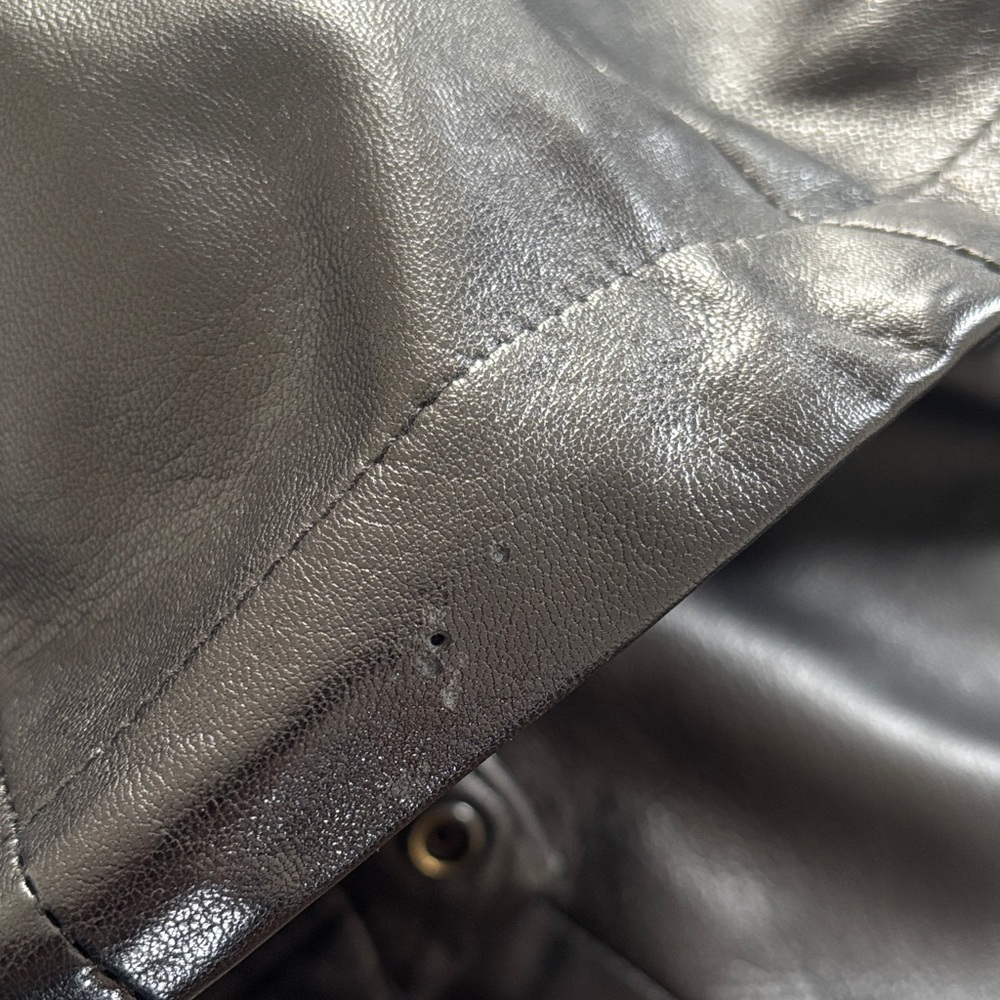 Danier Women's Genuine Leather Straight Leg Pants Size 6 Black - Picture 10 of 10